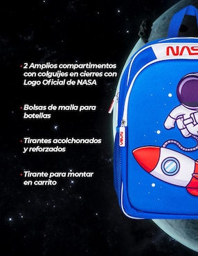 Mochila infantil NASA Techzone Astronauta 3D unisex