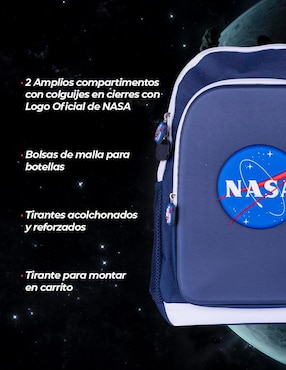 Mochila casual NASA Techzone Logo 3D unisex
