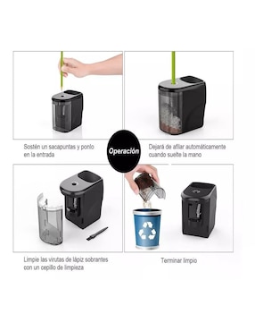 Sacapuntas eléctrico de plástico