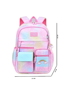 Mochila escolar Likëpink Arcoíris impermeable unisex