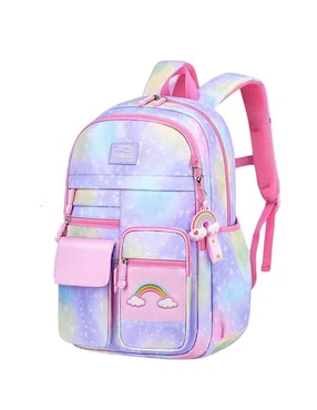 Mochila escolar Likëpink Arcoíris impermeable unisex