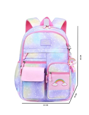 Mochila escolar Likëpink Arcoíris impermeable unisex