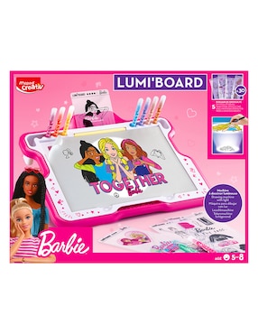 Pizarrón Maped Barbie de plástico