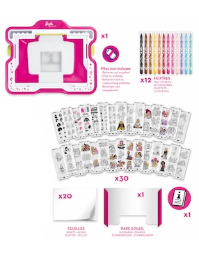 Pizarrón Maped Barbie de plástico