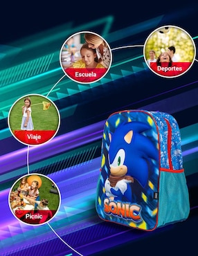 Mochila escolar Sonic Techzone unisex