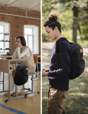 Mochila con portalaptop Idea Nuova impermeable unisex