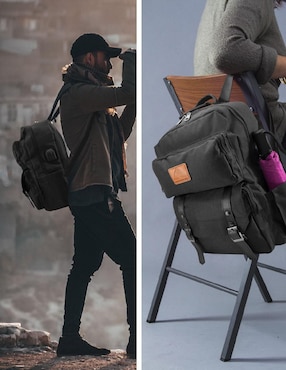 Mochila con portalaptop Idea Nuova impermeable unisex