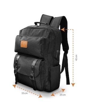 Mochila con portalaptop Idea Nuova impermeable unisex