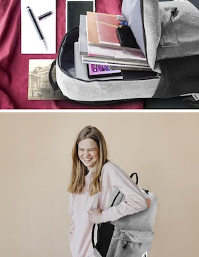 Mochila con portalaptop Idea Nuova impermeable unisex