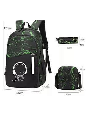 Set mochila escolar Genérica impermeable unisex