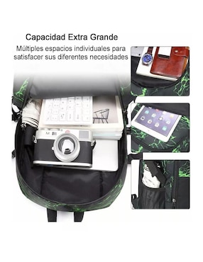 Set mochila escolar Genérica impermeable unisex