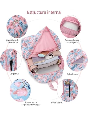 Set mochila escolar Genérica impermeable unisex