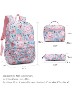 Set mochila escolar Genérica impermeable unisex