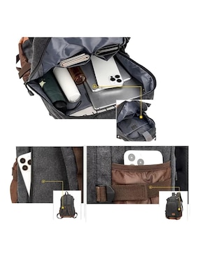 Mochila escolar Genérica impermeable unisex