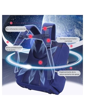 Mochila escolar Astronauta Genérica impermeable unisex