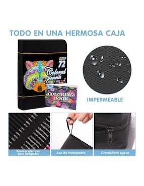 Set lápiz de color Likëpink ColorFull redondo 72 piezas