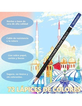 Set lápiz de color Likëpink ColorFull redondo 72 piezas