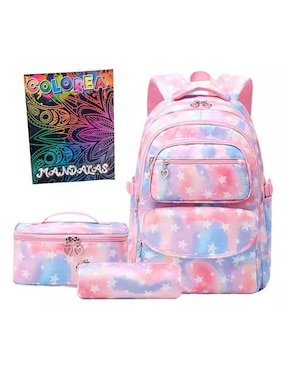Mochila escolar Likëpink Rainbow Star impermeable unisex