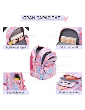 Mochila escolar Likëpink Rainbow Star impermeable unisex