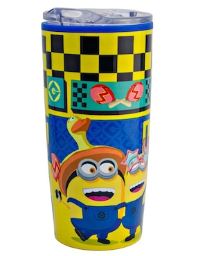 Termo Regalos Siglo XXI de acero inoxidable Minions con tapa a presión 450 ml