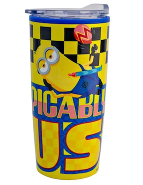 Termo Regalos Siglo XXI de acero inoxidable Minions con tapa a presión 450 ml