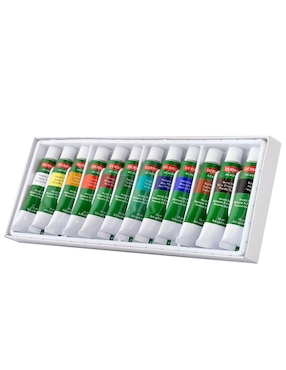 Pintura acrílica Derwent Academy 12 piezas