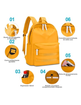 Mochila escolar Likëpink Estilo Confort impermeable unisex