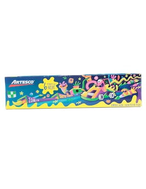 Set de pinturas acrílicas Artesco Neón 7 piezas