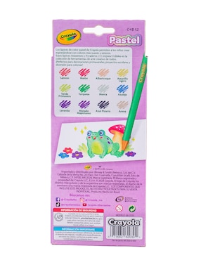 Lápiz de color Crayola Pastel redondo 12 piezas