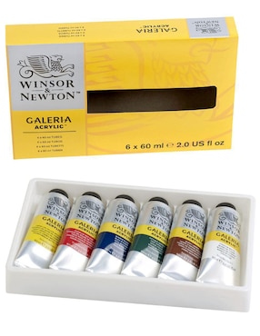 Pintura acrílica Winsor & Newton 6 piezas