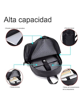 Mochila escolar Likëpink Schoolcasual impermeable unisex