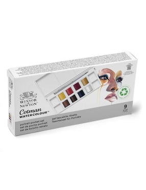 Acuarela Winsor & Newton Cotman 9 piezas