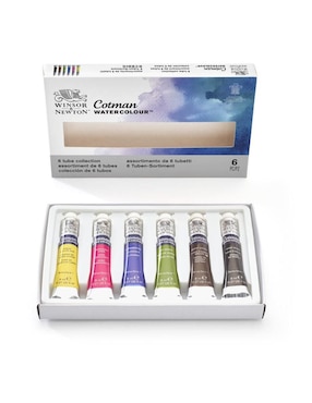 Acuarela Winsor & Newton Cotman 6 piezas