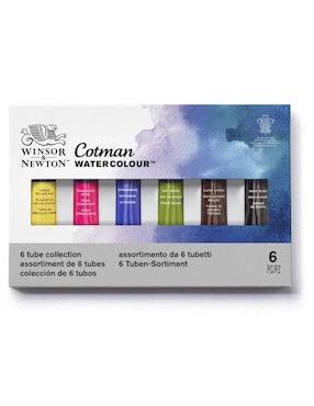 Acuarela Winsor & Newton Cotman 6 piezas