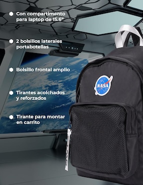Mochila con portalaptop NASA Techzone impermeable unisex