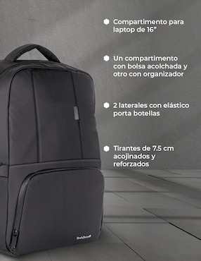 Mochila con portalaptop Techzone impermeable unisex