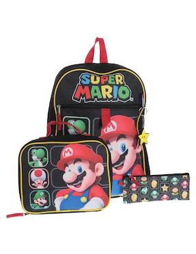 Set Mochila Escolar Super Mario Nintendo