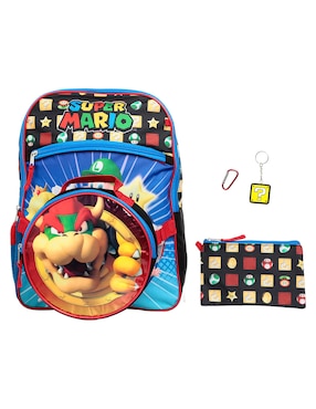 Set Mochila Escolar Super Mario Nintendo