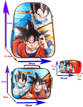 Set mochila escolar Vegeta Keepack Dragon Ball Super unisex