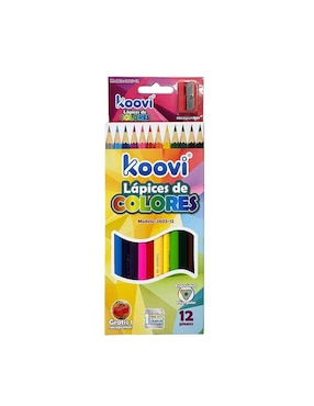 Lápiz De Color Koovi Triangular 12 Piezas