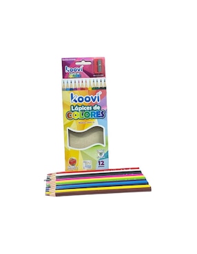 Lápiz de color Koovi triangular 12 piezas