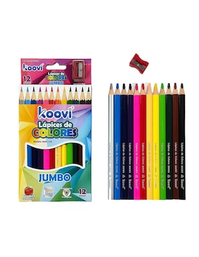 Lápiz de color Koovi triangular 12 piezas