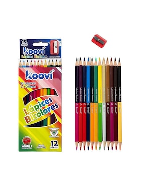 Set Lápiz De Color Koovi Triangular 12 Piezas