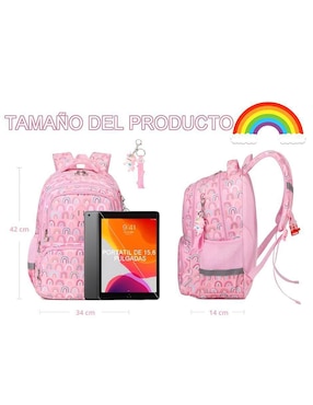 Set mochila escolar Likepink Schooltool impermeable unisex