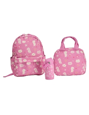 Set Mochila Escolar Piquenique Dinosaurios