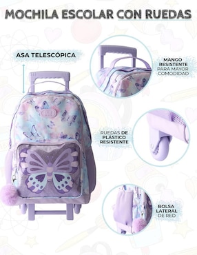 Set mochila escolar Us Urban Mariposa unisex
