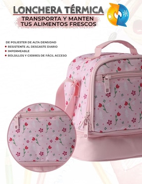 Set mochila escolar Us Urban Flores unisex