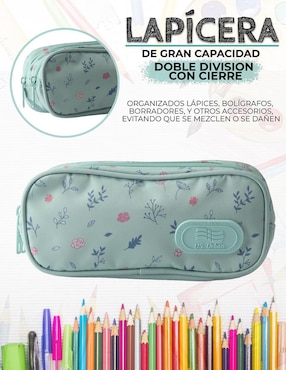 Set mochila escolar Us Urban Flores unisex