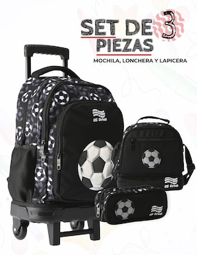 Set mochila escolar Us Urban Futbol unisex