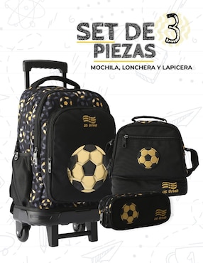 Set mochila escolar Us Urban Futbol unisex